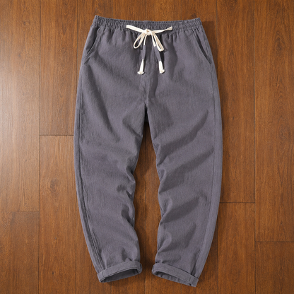 Drawstring Linen Loose Pants