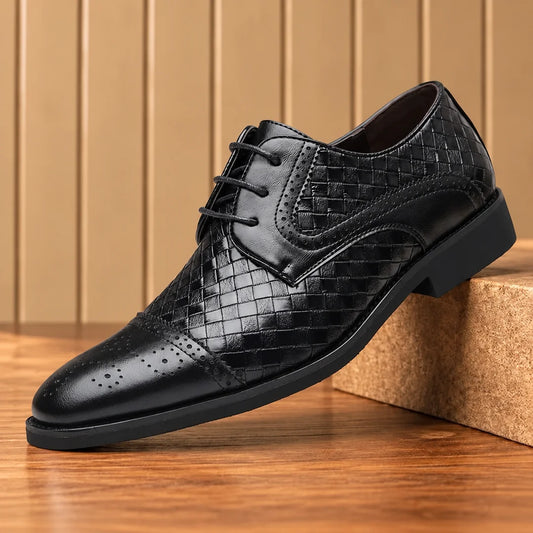 Distinctive Patterned Derby Shoes
