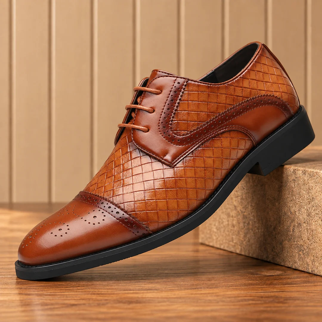 Distinctive Patterned Derby Shoes