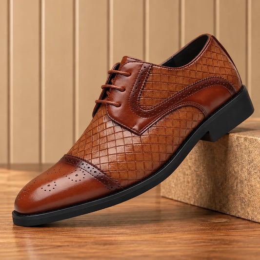Distinctive Patterned Derby Shoes