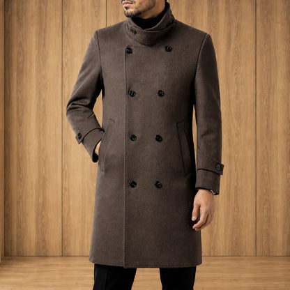 Double-Breasted Wool Overcoat