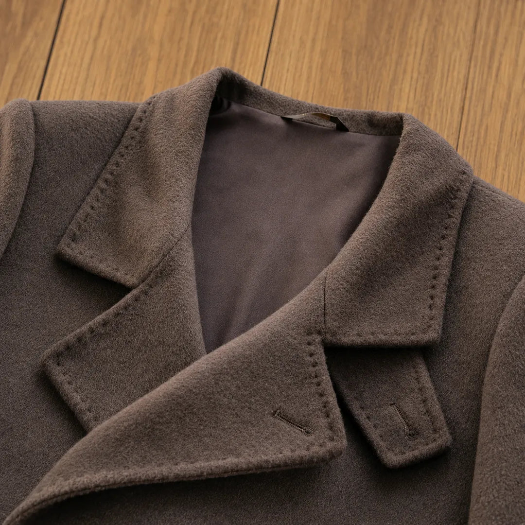 Double-Breasted Wool Overcoat