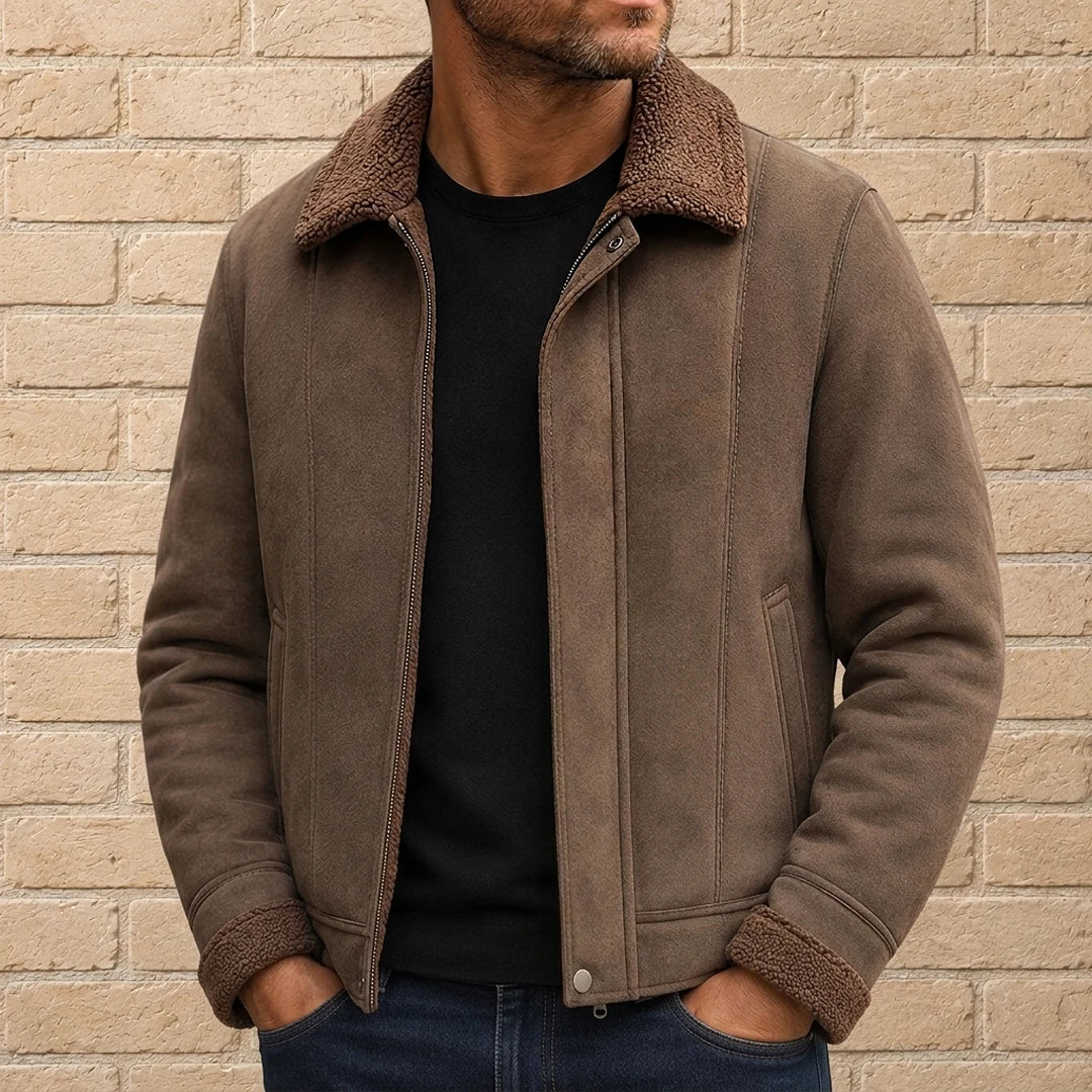 Fleece-Lined Paneled Jacket