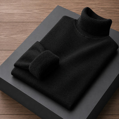Fleece Lined Turtleneck Sweater