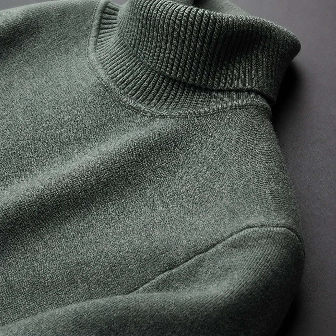 Fleece Lined Turtleneck Sweater