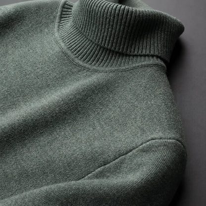 Fleece Lined Turtleneck Sweater