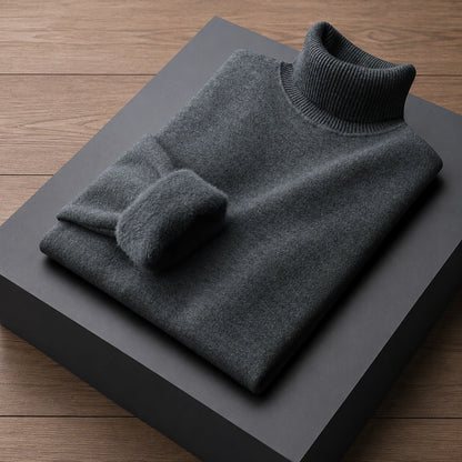 Fleece Lined Turtleneck Sweater