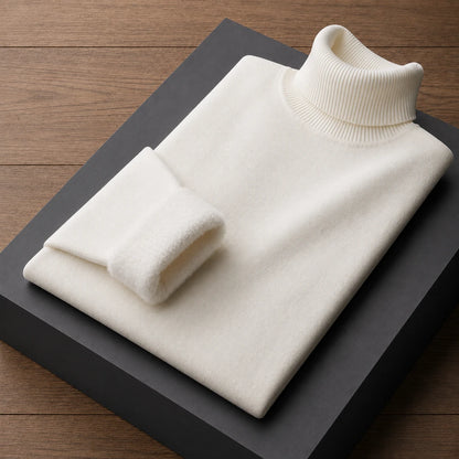 Fleece Lined Turtleneck Sweater