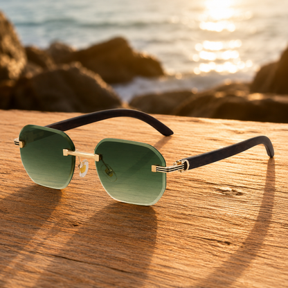 Rimless Metal Sunglasses