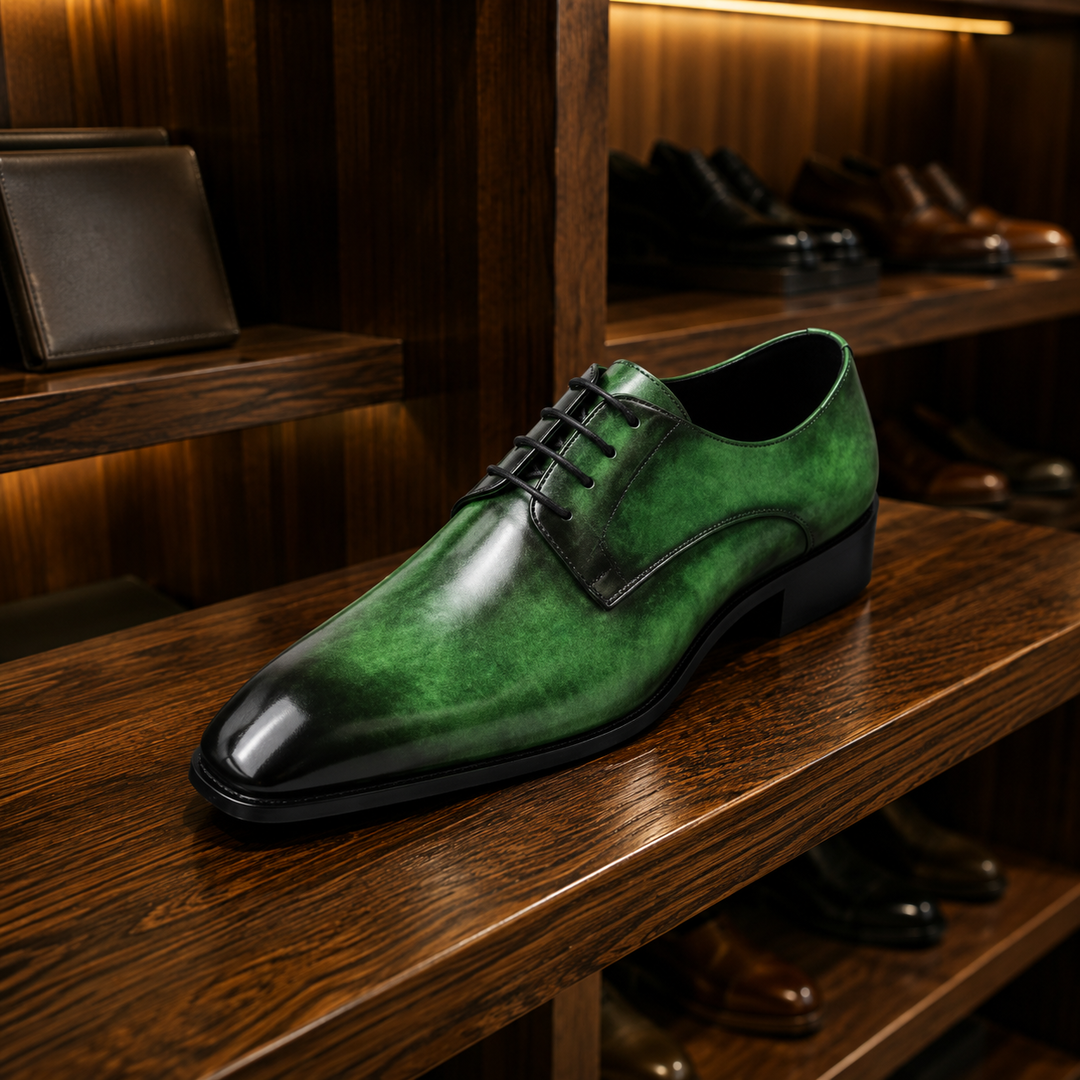 Plain Toe Derby Shoes