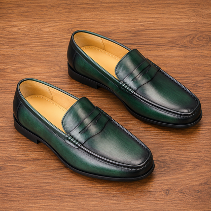 Slip-On Leather Penny Loafers
