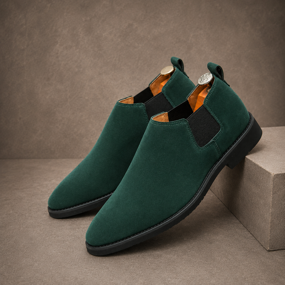 Suede Slip-On Boots