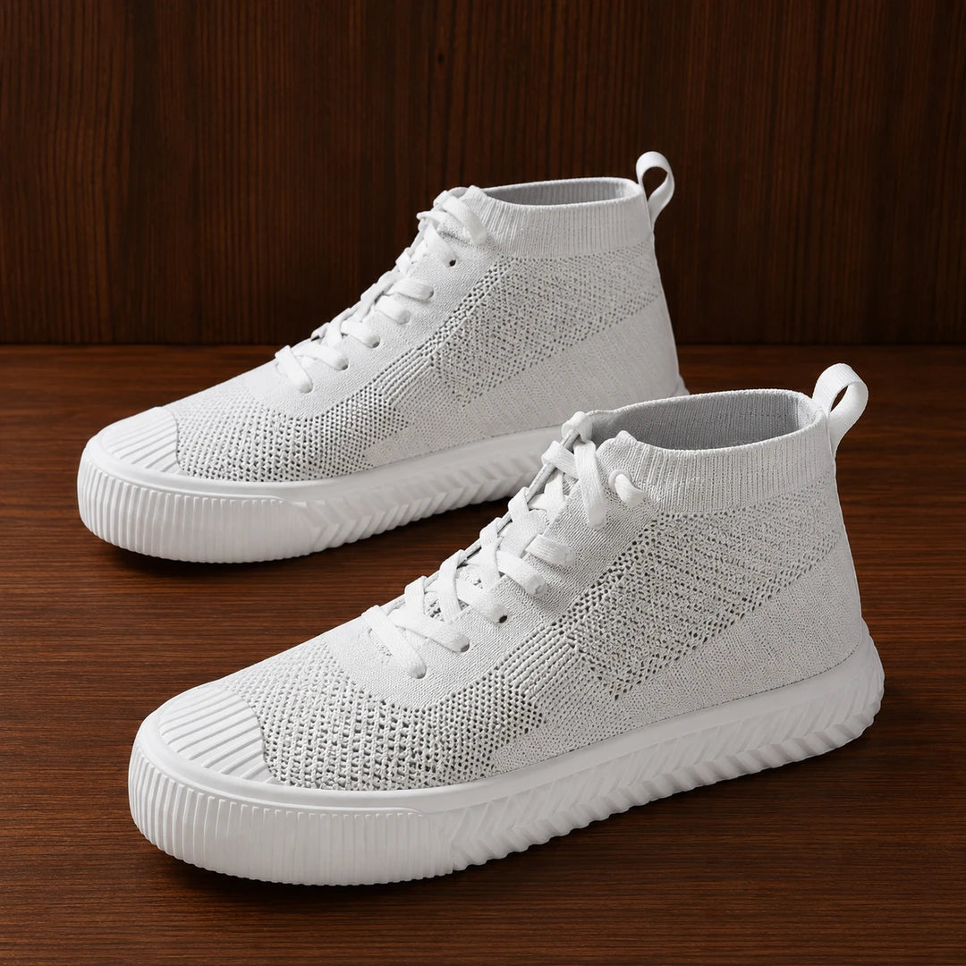 High-Top Knit Sneakers