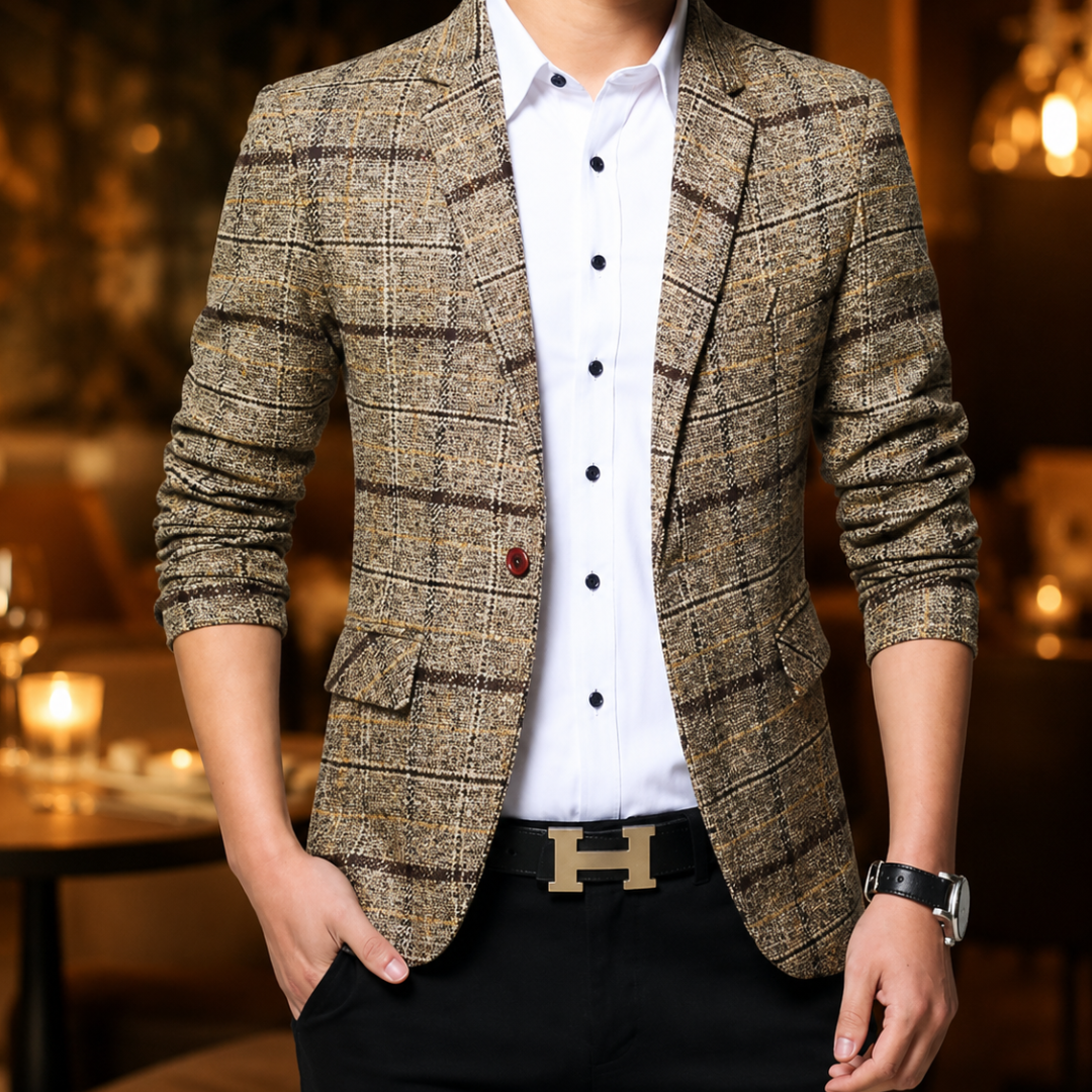 Plaid Casual Blazer