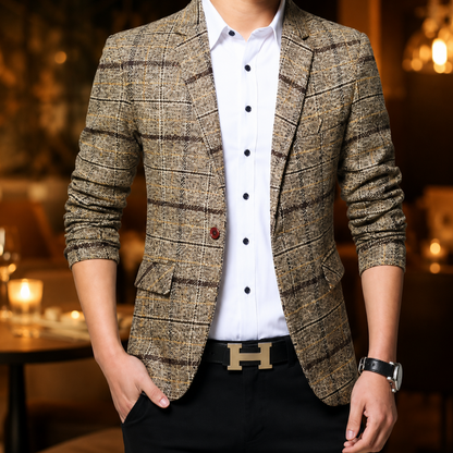 Plaid Casual Blazer