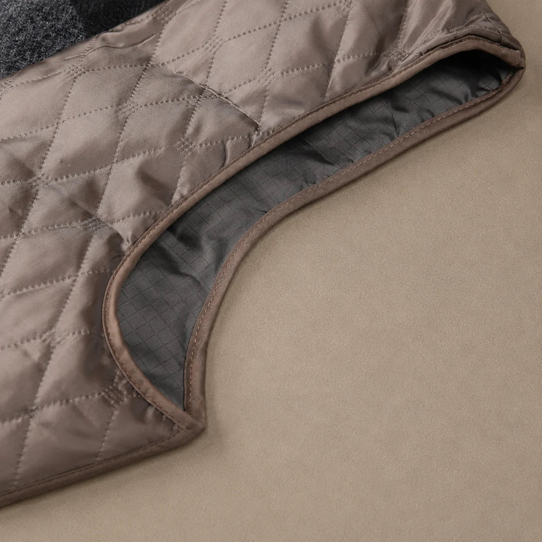 Layered Wool-Blend Overcoat