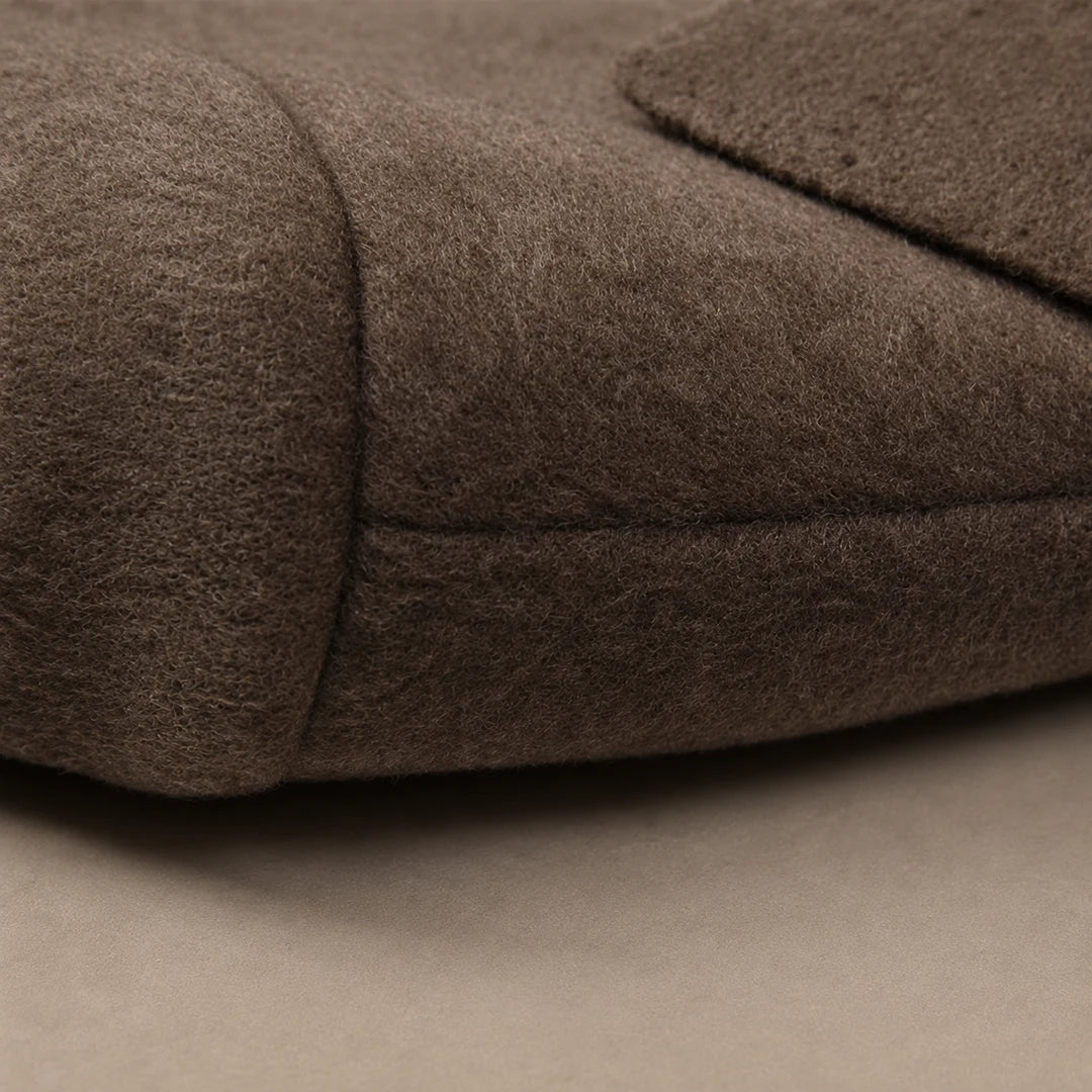 Layered Wool-Blend Overcoat