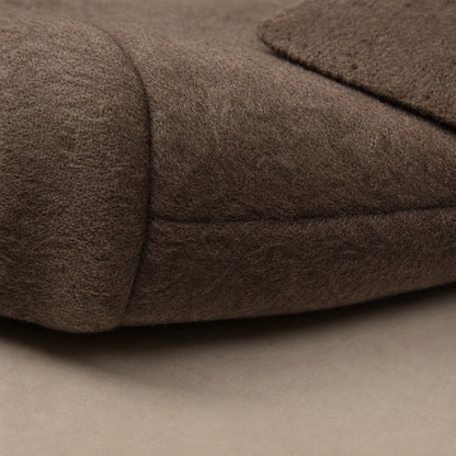 Layered Wool-Blend Overcoat