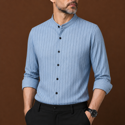 Striped Mandarin Shirt