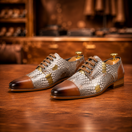 Textured Leather Dress Shoes