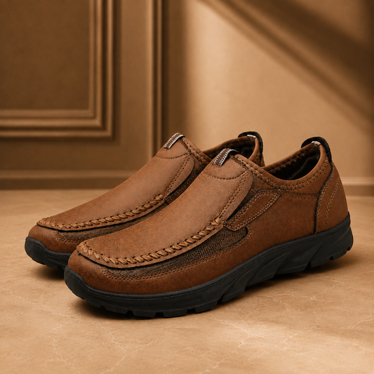 Genuine Leather Slip-Ons