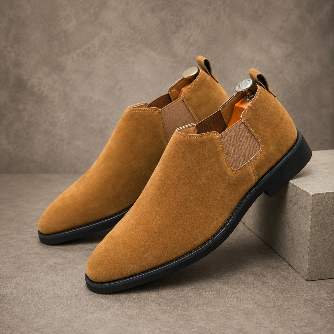 Suede Slip-On Boots
