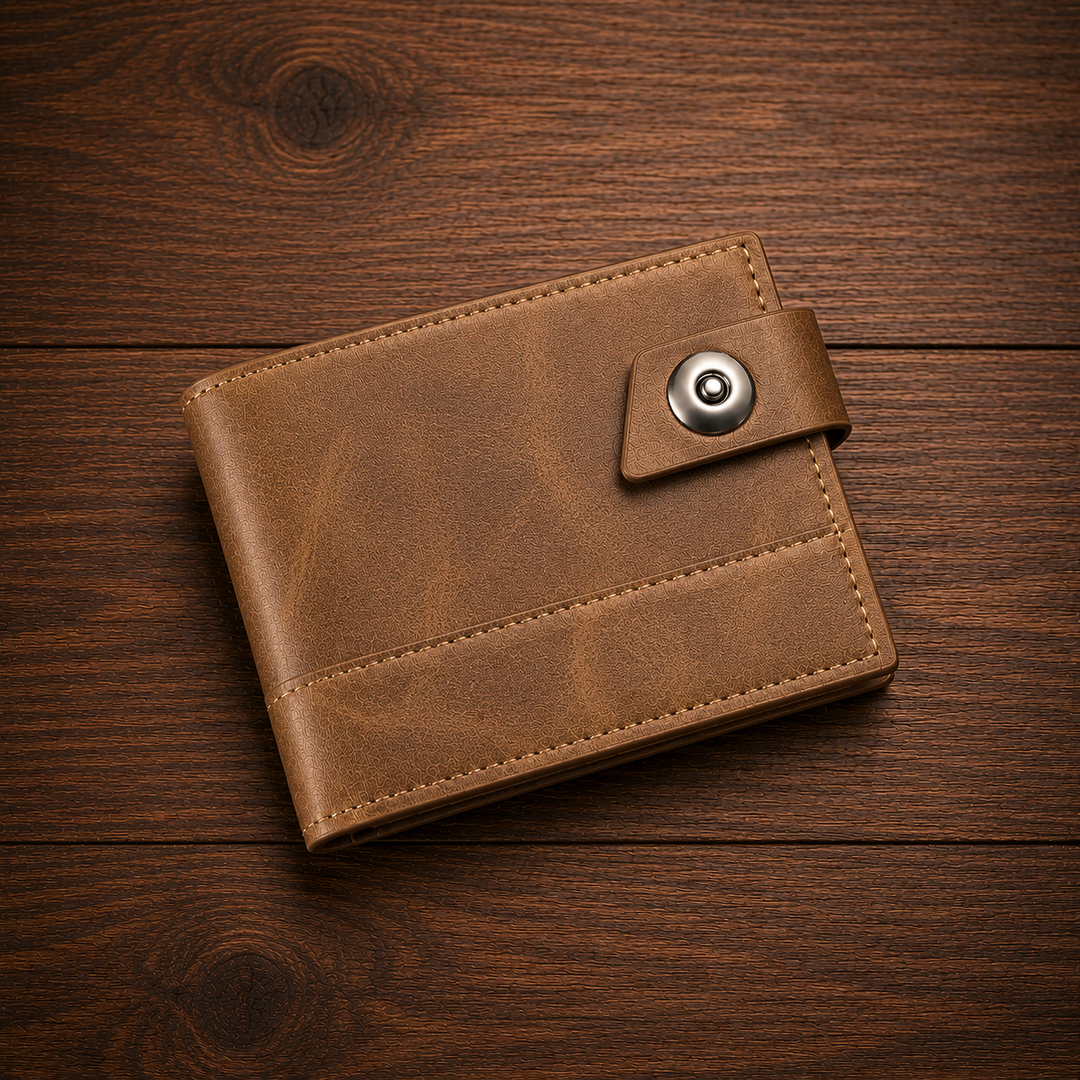 Stitched Leather Bifold Wallet