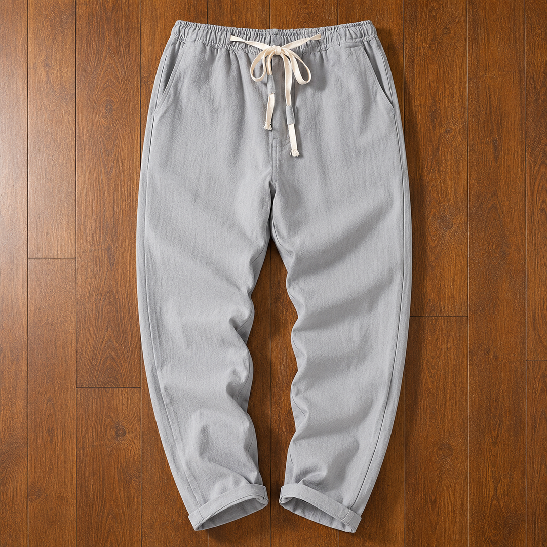 Drawstring Linen Loose Pants