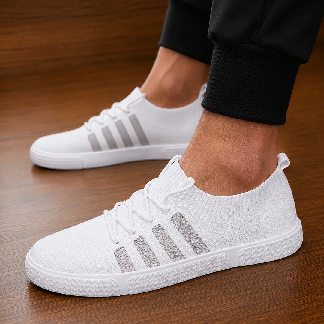 Lightweight Knit Lace-Up Sneakers