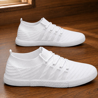 Lightweight Knit Lace-Up Sneakers