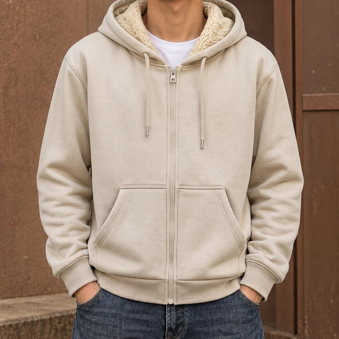 Lined Casual Hooded Jacket