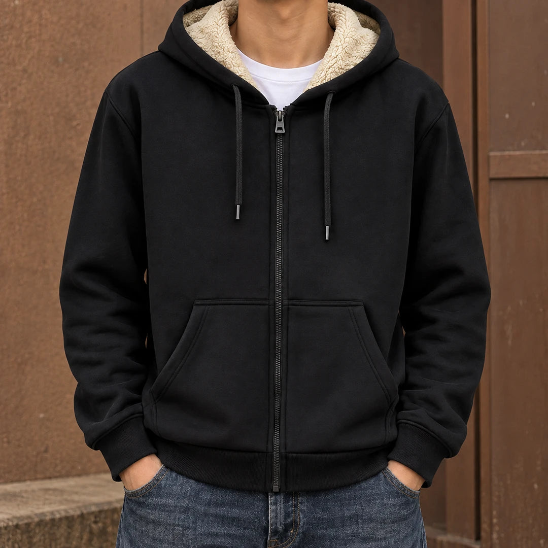 Lined Casual Hooded Jacket