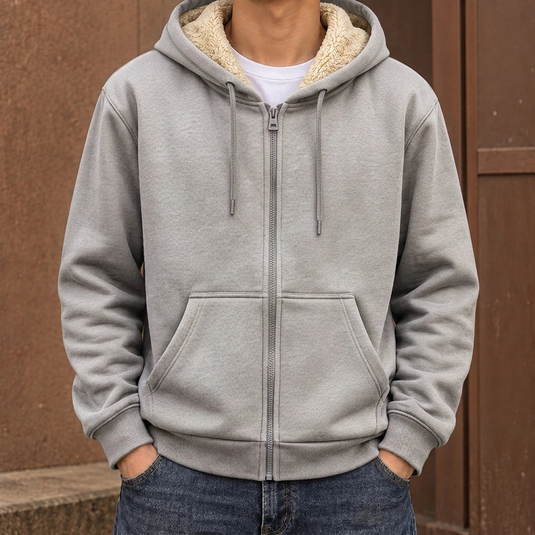 Lined Casual Hooded Jacket