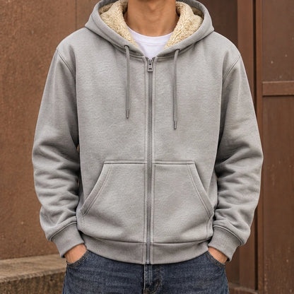 Lined Casual Hooded Jacket