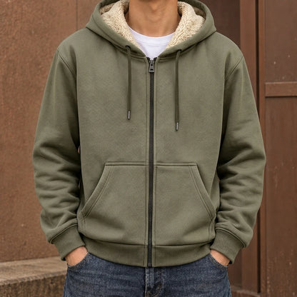 Lined Casual Hooded Jacket