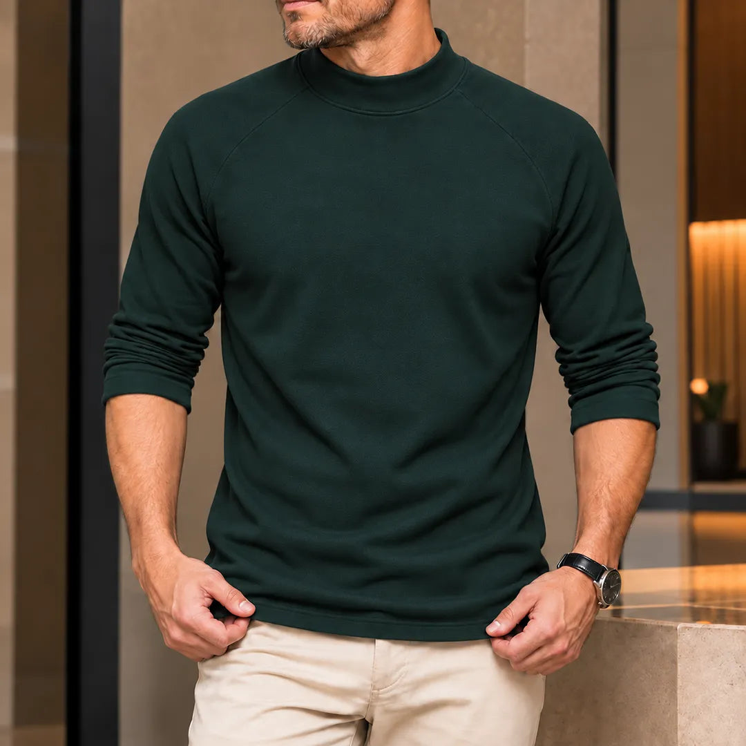 Mock Neck Pullover Shirt