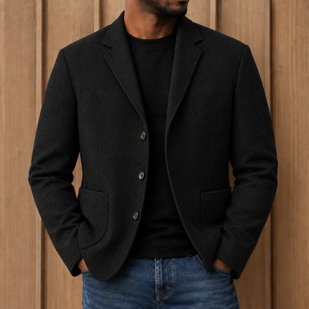 Modern Herringbone Blazer