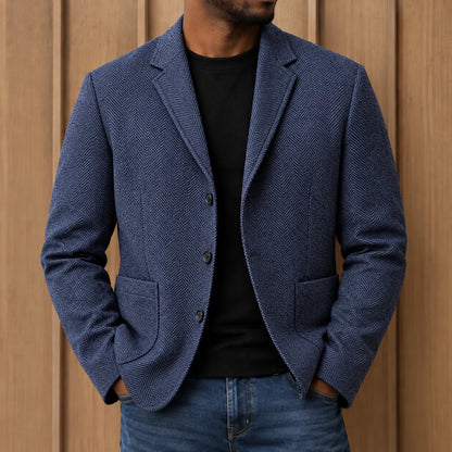 Modern Herringbone Blazer