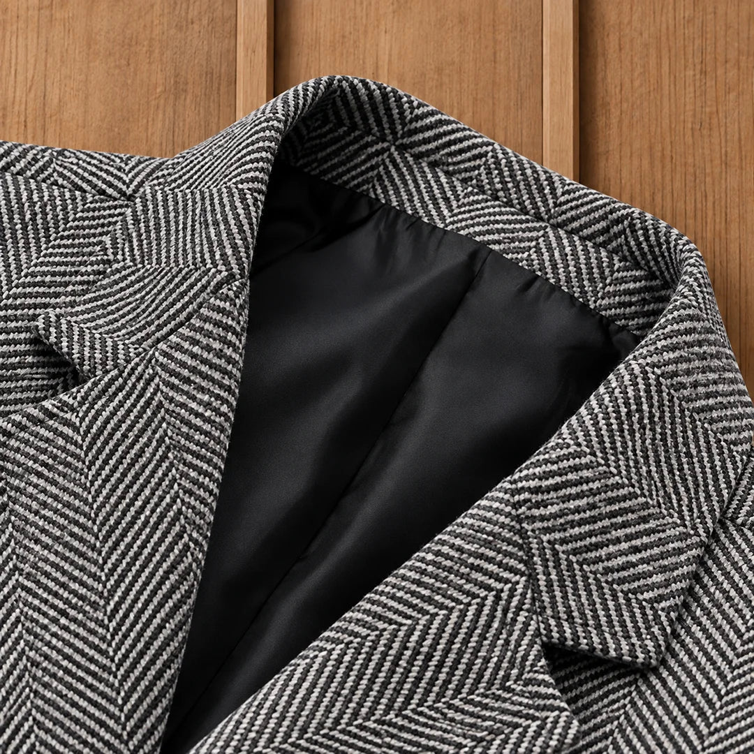 Modern Herringbone Blazer