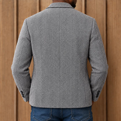 Modern Herringbone Blazer