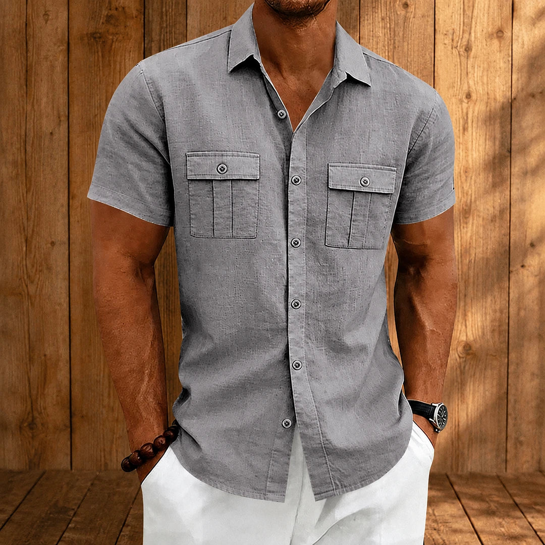 Modern Textured Button Shirt