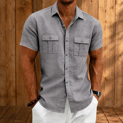 Modern Textured Button Shirt