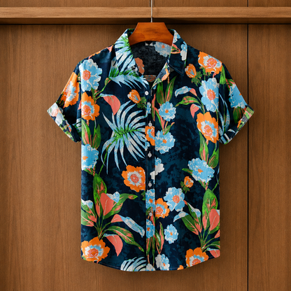 Printed Button-Up Shirt
