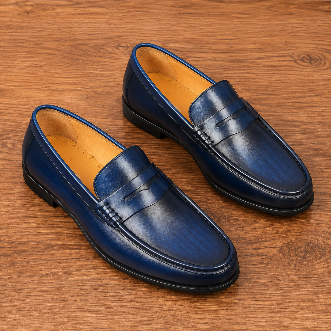 Slip-On Leather Penny Loafers
