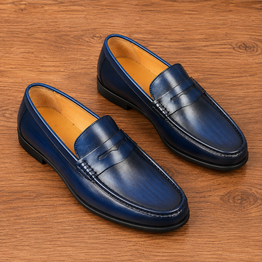 Slip-On Leather Penny Loafers