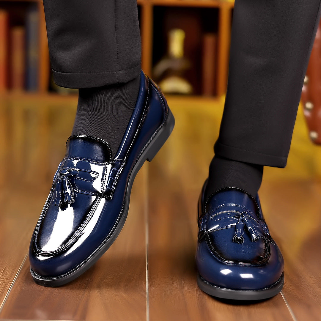 POLISHED TASSEL LEATHER LOAFERS