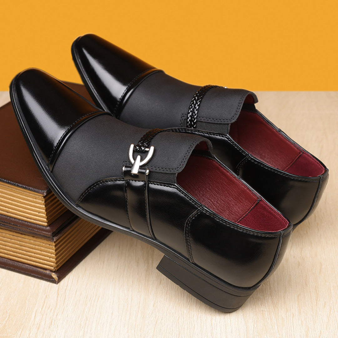 STYLISH MIXED LEATHER LOAFERS