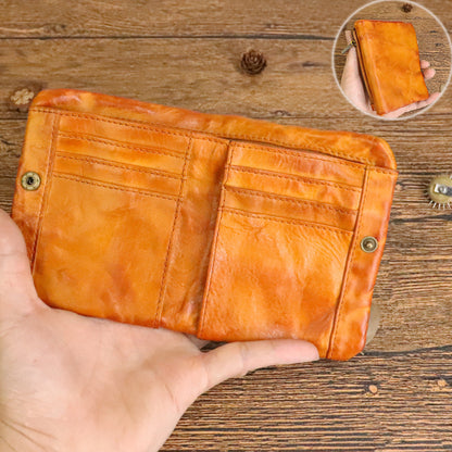 Vintage Leather Fold Wallet