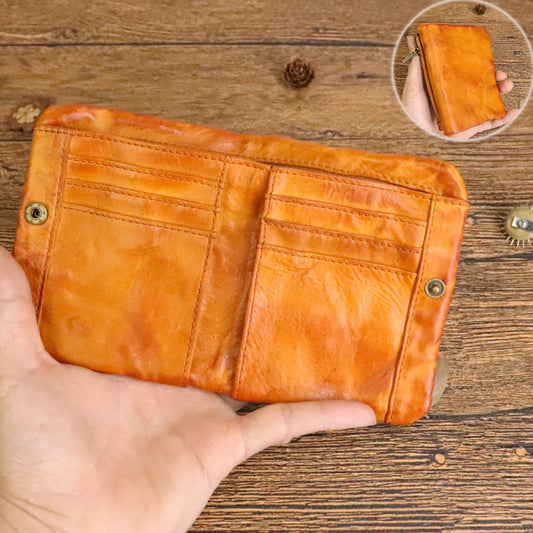 VINTAGE LEATHER FOLD WALLET
