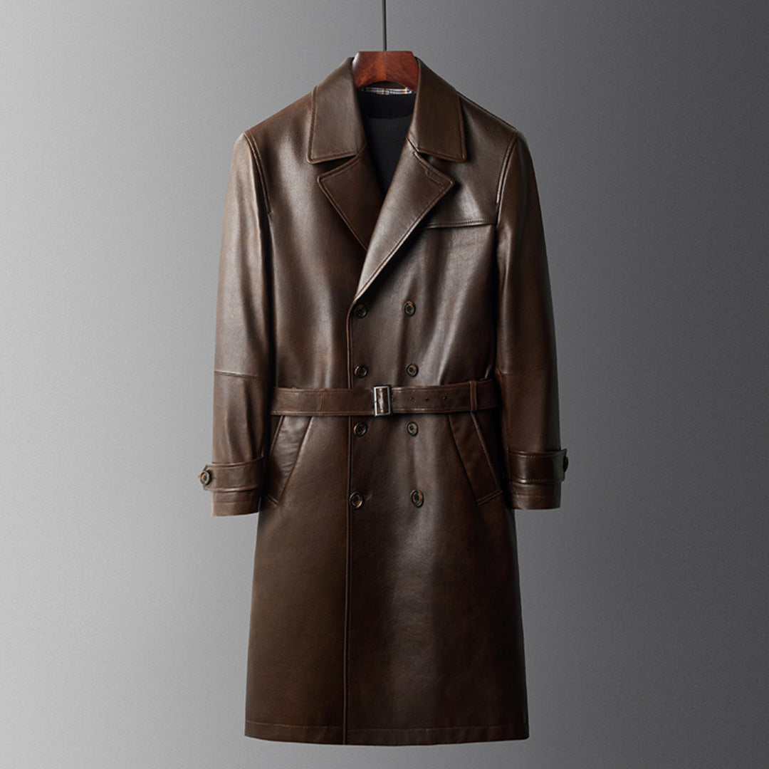 Luxurious Leather Trench